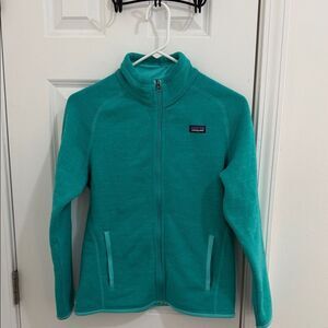 Patagonia Turquoise Zip-Up Fleece Size 14 Big Girl